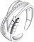 925 Sterling Silber Angst Ring Einstellbare Fidget Ringe für Frauen Männer Angst Spinning Bead Stapeln Spinner Band Ring (R5)