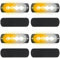 Rantecks 4PCS 4LEDS Lumières stroboscopiques d'urgence Lumière clignotante Lumière stroboscopique pour Auto Camion Van Véhicule ATV SUV