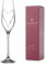 DIAMANTE Swarovski Champagne Flutes Prosecco Glass 'Hearts' Design with Swarovski Crystals - Single Glass in a Gift Box