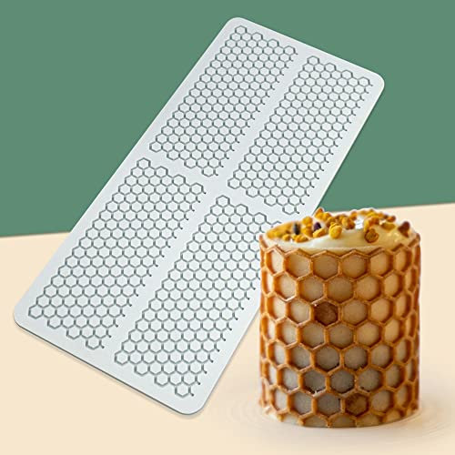 TUKE Hohlblatt-Silikonform für Schokolade, Süßigkeiten, 3D, hohle Blätter, Süßigkeiten, Lebensmittel, Kochen, Mahlzeiten, Dekorationen, Fondant, Modelliermasse, Wabenform, M 26,4 x 11,6 x 0,3 cm