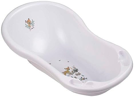 keeeper Bambi Ergonomische Babywanne mit Stöpsel, Ab 0 bis ca. 12 Monate, 84 cm, Maria, Nordic White (Weiß)