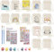 Joycabin 12 Stück Stoffbeutel zum Bemalen für Kinder,DIY Blanko Stoffbeutel, Kinder Umhängegeldbeutel 18 x 12 cm für Basteln Kindergeburtstag Arbeit Schule Reisen