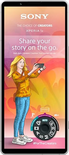 Sony Xperia 5 V (6,1 Zoll, 21:9, HDR OLED 120Hz, Über 24 Stunden Akkulaufzeit, Next Gen Sensor & ZEISS, 3,5 mm Klinke, IP65/68) 24+12 Monate Herstellergarantie [Amazon Exklusiv] Platin-Silber