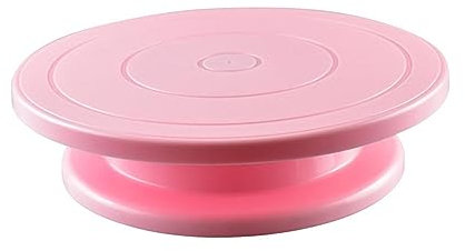 Baoblaze Piatto Rotante per Torta, Gira Dolcemente Girevole Supporto per Torta, Espositore per Decorazione Torta Utensili da Cucina Accessori Forniture, Rosa
