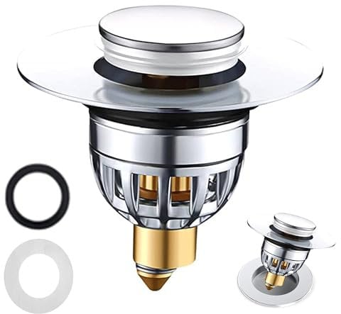 YOXITIXOY Sink Plug,Universal Bathroom Pop Up Wash Basin Plug Replacement Stainless Steel Strainer,pop up Sink Plugs ,34mm-42mm Drain Stoppers,for Bath,Wash Basin (34mm-42mm)