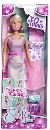 Simba Steffi Love Fashion Designer, Spielpuppe mit einem 13-TLG. Fashion Set, kreiere über 30 Verschiedene Outfits, 29cm, ab 3 Jahren