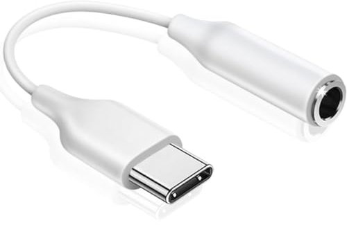 USB C to 3.5mm Audio Adapter, Type C to 3.5mm Headphone Jack Adapter, USB Type C to Aux Audio Dongle Earphone Adaptor Compatible with Samsung Galaxy & More Type C Devices.