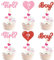 Blumomon 24Pcs Boy or Girl Cupcake Toppers Glitter Baby Cupcake Picks Baby Shower Cake Toppers Kids Birthday Gender Reveal Party Cake Decorations Supplies