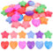 ifundom 60Pcs Pit Balls Plastic Balls Crush Proof Play Heart Star Swimming Pool Ocean Ball for Kids Party Game