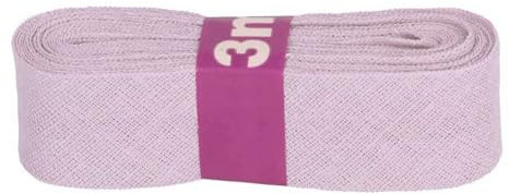 Schrägband 3m x 20mm Baumwolle gefalzt 60 Farben Einfassband Saumband, Farbe:400423 lavendel