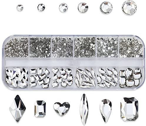 Nail Multi Shapes Nail Art Manicure Accessories Flatback Nail Rhinestones Charm Big Nail Supplies Nail Rhinestones Flatback Nail Art Multi Shapes Nail