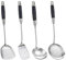 FJNATINH Lot de 4 spatules pour wok, louche, cuillère à mousse et spatule fendue, 36-39 cm, passe au lave-vaisselle