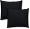 mafudoxi Kissenbezug 40 x 40 2er Set,kopfkissenbezug 40x40,Kissenbezüge mit Reißverschluss aus Mikrofaser,Premium und Weich Kissenhülle,Sofakissen dekokissen, Waschbar bis 60°C,Schwarz