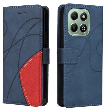 Lvnarery Per Honor X6b Custodia protettiva geometrica portafoglio Honor X6b Custodia per telefono Custodia in pelle PU con chiusura magnetica Cavalletto Bookstyle Supporto pieghevole in silicone