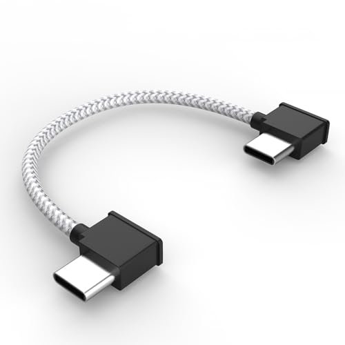 CHXINGCHEN USB C to USB C Cable - 30CM Nylon Braided Remote Controller for DJI Mini 2, Mavic 3, Air 2S, Mavic Air 2, OTG RC Phablet Extension (30cm/11.8inch)