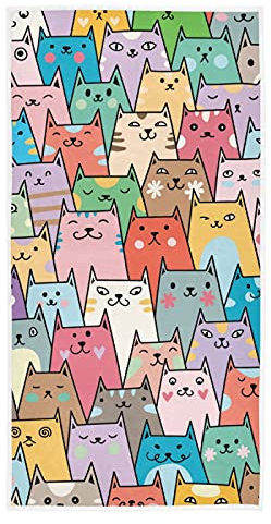 Handtücher Süße Farben Katzen Gast Gästetücher Hochwertige Gästetuch Premium Gästehandtücher Für Küche Mehrzweck Reisen 40x70cm