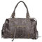Gave Lux Damen-Umhängetasche aus echtem Wildleder. Handwerkliches Produkt. Hergestellt in Italien GLX220609023FBG Dunkelgrau 41x28x13 cm