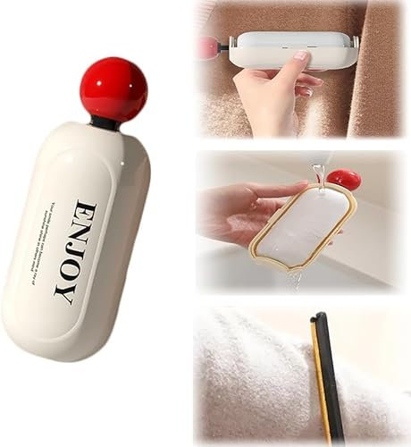 Enjoy Portable Lint Roller, Good Life Lint Roller, Reusable Mini Lint Roller Pet Hair Remover, 2 in 1 Washable Lint Remover, Sticky Lint Roller Ball for Clothes, Furniture, Dog & Cat Hair