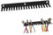 Housoutil Black Cable Trunking Cable Slots Metal Wire Storage Organizer for Home Office