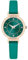 NUOVO Damenuhren Grünes Leder Damenuhren Roségoldgehäuse Elegante Schlichte Uhr Kristall-Diamant Uhr Analoge Quarzuhren für Frauen