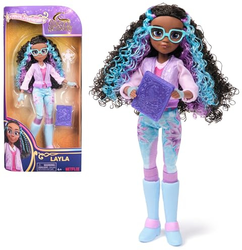 Unicorn Academy Ankleidepuppe Layla - die Originalpuppe zur beliebten Netflix-Serie, 24 cm groß, mit echtem Haar, abnehmbarer Kleidung und Accessoires, für Kinder ab 4 Jahren