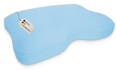 DUKAL | Kissenbezug perfekt passend für Liebscher & Bracht Nackenkissen | 40 x 55 cm | aus hochwertigem DOPPEL-Jersey | 100% Baumwolle | Farbe: ciel