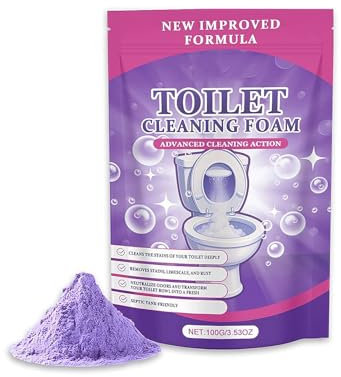 WC-Reiniger, 2025 verbesserter WC-Reinigungsschaum, kein Berühren, WC-Reinigungspulver, für funkelnde, saubere Toiletten ohne Aufwand, beseitigt Flecken in 20 Minuten, scheuerfreie Reinigung