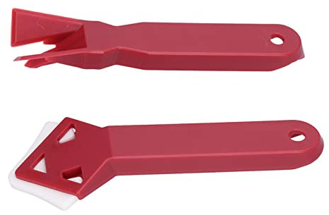 Outil de gratte-fenêtre en silicone de haute qualité Abs durable ABS Tool de retrait de calfeutrage pour la cuisine de la lle de bain Verre Verre de ciment 2pcs rouge