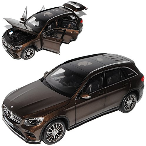 Mercedes-B GLC X253 SUV Braun Metallic Ab 2015 1/18 Norev Modell Auto mit individiuellem Wunschkennzeichen
