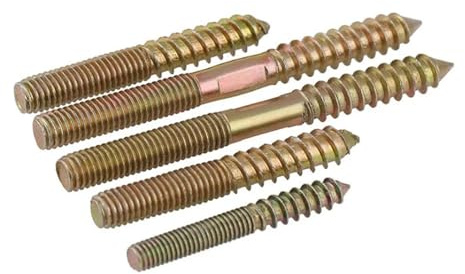 Selbstschneidende Doppelkopfschrauben Doppelendige Selbstschneidende Schrauben Mit Spitzem Kopf, Verlängerte, Möbelverbinder, Gewindestifte M6M8, 30 Stück(55mm,M6)