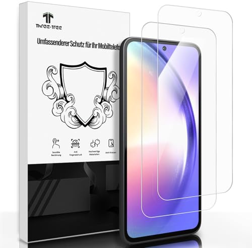 Schutzfolie für Panzerglas für Samsung Galaxy A54 6,4 Zoll, 9H Folie Stoßfest Kratzfest Anti-Bläschen Gehärtete Glas Displayschutz, Hat Keinen Einfluss auf die Hülle, 2 Stück für Samsung A54