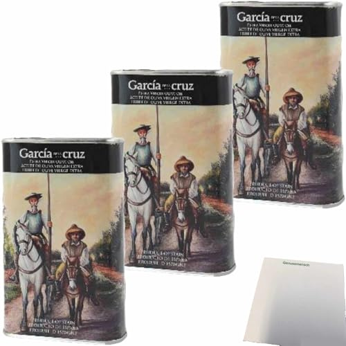 usy Bundle für Garcia de la Cruz Quijote Natives Olivenöl extra 3er Pack (3x500ml Dose) + usy Block
