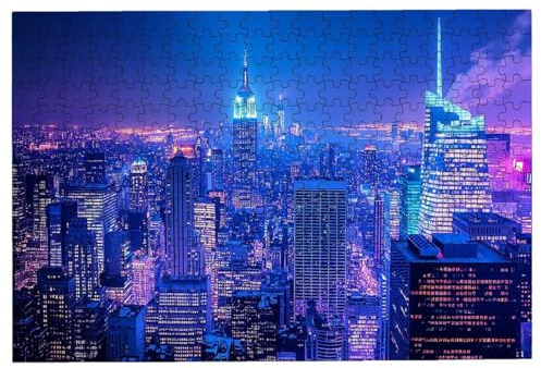 Puzzle 5000 Teile Stadt, New York Puzzle 5000 Teile Erwachsene, Klassische Puzzles für Erwachsene, Challenging Puzzel für Die Ganze Familie, Holzpuzzle Geschenke für Frauen, Deko Wohnzimmer -3106