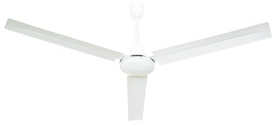 Ventilatore da Soffitto Industriale in Acciaio 3 Pale ø 142 cm ZFS8124 (Ricondizionato)