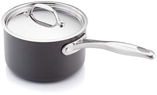 Stellar Element Hard Andonised 16cm Saucepan, Stainless Steel, 1.9 Litre Capacity, Non-Stick, Induction Suitable, Oven Safe to 240C