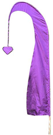 Asiastyle Bali-Fahne, Violett, 200cm inkl. Stock