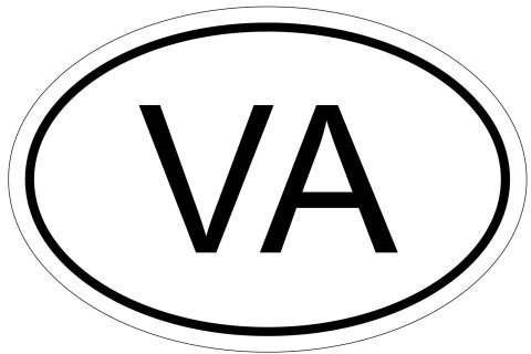 Kiwistar - Autoaufkleber - 15x10 cm - außen klebend - Vatikanstadt VA 15 x 10 cm Autoaufkleber Sticker Aufkleber KFZ Flagge Fahne