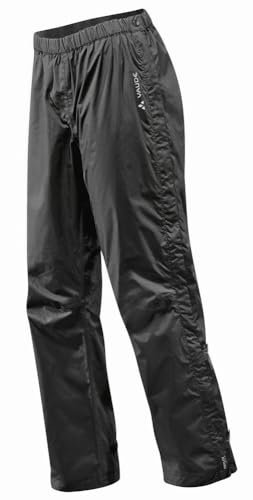 VAUDE Damen Women's Fluid Full-zip Pants S/S Regenhose, Schwarz, 42 EU