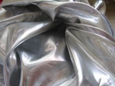 Lame Stoff Metallic in Silber Meterware