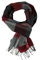 Rotfuchs Wollschal Winterschal Herrenschal weich & Warm Karo modisch Wolle Made in Germany (rot grau schwarz, 180 x 29 cm)