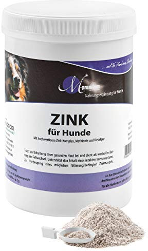 MIGOCKI Zink für Hunde - 500 g - Nahrungsergänzung für Hunde - Fellwechsel & Immunsystem - Pulver