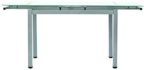 Fashion Commerce FC607 Mesa, vidrio, gris, 110x70x76 cm