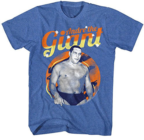 Andre The Giant Herren T-Shirt Gr. XL, Retro Royal Heather