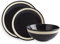 Fairmont & Main Neo Elements Tafelservice, Steingut, Schwarz, schwarz, 12-Piece
