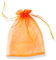 PLECUPE 100 Stück Organzasäckchen 10x15 cm, Organzabeutel Durchsichtig Tunnelzug Süßigkeiten Beutel Saeckchen Geschenk, Hochzeit Säckchen Party Festival Beutel Bonbonsbeutel Candy Bags - Orange