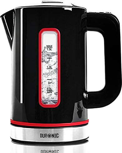 Duronic EK30 BK Wasserkocher 3000 Watt/Wasserkessel mit einstellbarer Temperatur und Thermostat - 40 ° / 60 ° / 80 ° / 100 ° C - 1,5 L - Warmhaltefunktion - Doppelwandig - Anti-Kalkfilter