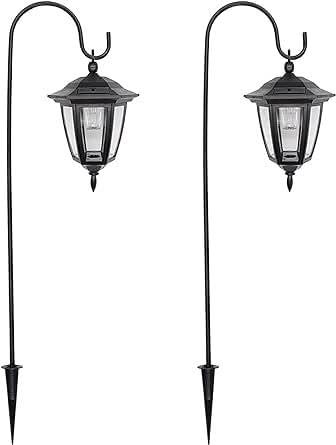 garden mile Packung zu 2 schwarz Schäfer Krümmung Wandbehang Viktorianisch Kutsche Lampe Laterne Solarlampen LED Lichter Solarlampen Dekoration Lichter traditionell Außen Garten Beleuchtung