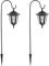 garden mile Packung zu 2 schwarz Schäfer Krümmung Wandbehang Viktorianisch Kutsche Lampe Laterne Solarlampen LED Lichter Solarlampen Dekoration Lichter traditionell Außen Garten Beleuchtung