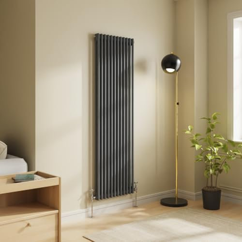 NRG 1800x560 Traditional Colosseum Cast Iron Bathroom Radiator Anthracite 2 Panel