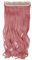24 Inch One Piece 3/4 Clip in Hair Extensions Curly Silky Hairpieces Wavy Heat Resistant - Ash Pink(Length:60cm,Weight:120g)